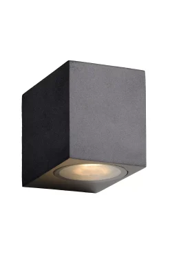 ZORA-LED - Wandspot / Wandlamp Binnen/Buiten - LED Dimb. - GU10 - 1x5W 3000K - IP44 - Zwart*Lucide Shop