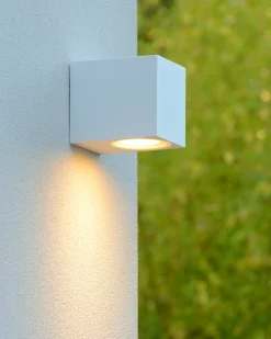 ZORA-LED - Wandspot / Wandlamp Binnen/Buiten - LED Dimb. - GU10 - 1x5W 3000K - IP44 - Wit*Lucide Flash Sale