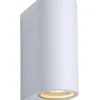 ZORA-LED - Wandspot / Wandlamp Binnen/Buiten - LED Dimb. - GU10 - 2x5W 3000K - IP44 - Wit*Lucide Cheap